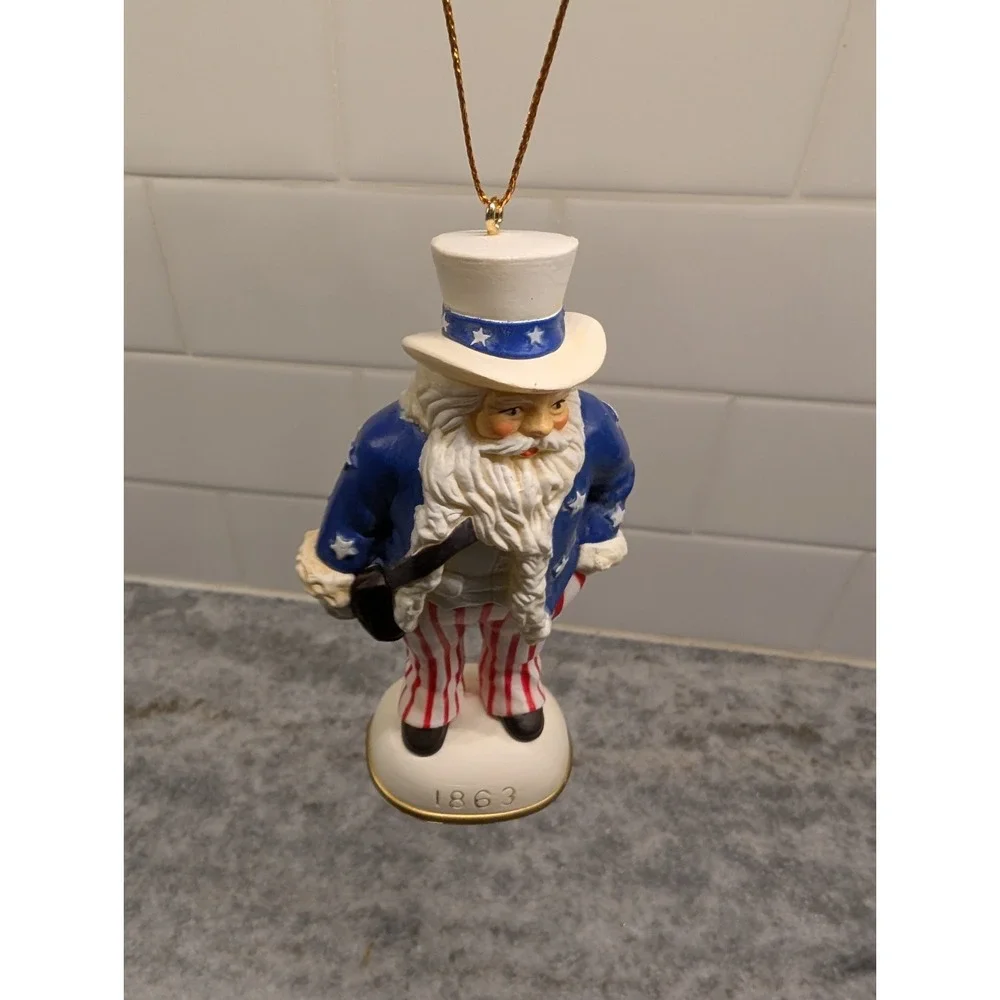 Santa Thru the Ages 1863 Uncle Sam Santa‎ Ornament First Edition 1995